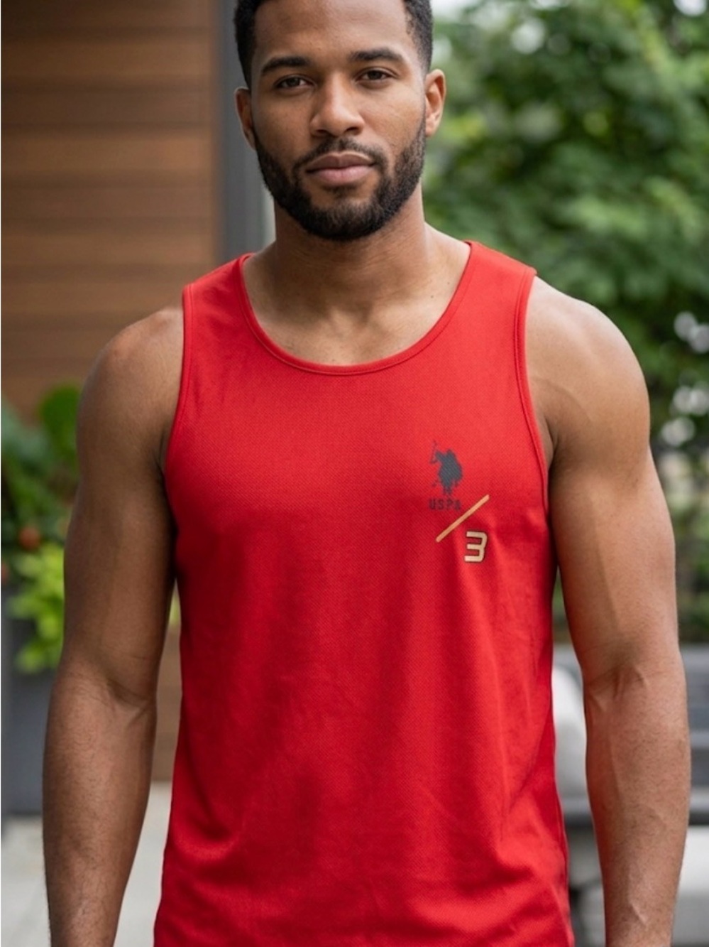 U.S. Polo Assn. Men’s Red Mesh Athletic Tank
